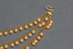 Bindhani Fashion Bollywood Jewellery Traditional Ethnic Bridal Bride Wedding Bridesmaid Gold Plated Kundan Pearl Drop Jhumka Jhumki Head chain Indian Bahubali Earrings Jewelry For Women - Image 7